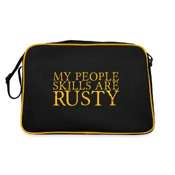My People Skills Are Rusty 9 - Retro Bag - black/gold - Back