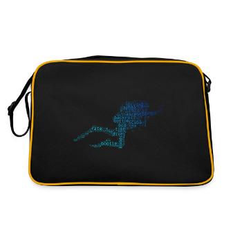 Herren Free Dive Diver Scuba Diver Tauchen - Retro Tasche - Schwarz/Gold - Hinten
