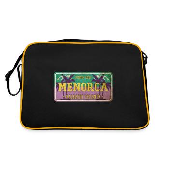 Minorque Été Soleil Plage Sea Palms Vacances - Sac Retro - noir/or - Dos