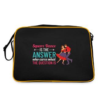 Square Dance Music Caller Folk Dance Dancer Usa - Retro Bag - black/gold - Back