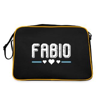 Fabio - Retro Tasche - Schwarz/Gold - Hinten