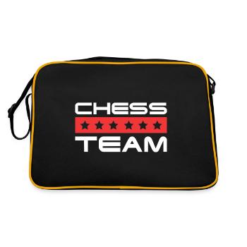 Chess Crew - Retro Tasche - Schwarz/Gold - Hinten