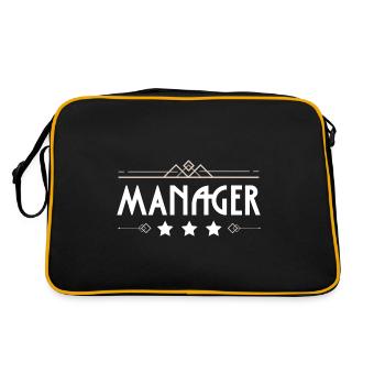 Manager Beruf - Retro Tasche - Schwarz/Gold - Hinten