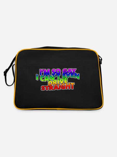 I'm So Gay I Can't Even Drive Straight - Retro Bag - black/gold - Back