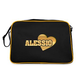 Alessio - Sac Retro - noir/or - Dos