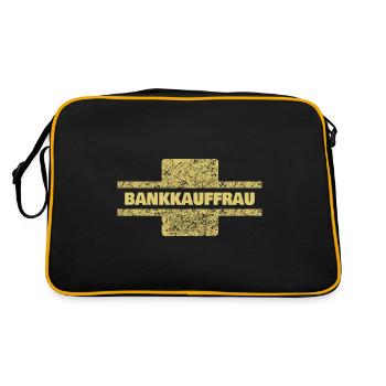 Gift for bank clerk - Retro Bag - black/gold - Back