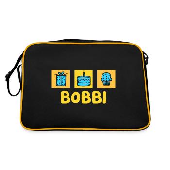 Gift for Bobbi - Retro Bag - black/gold - Back