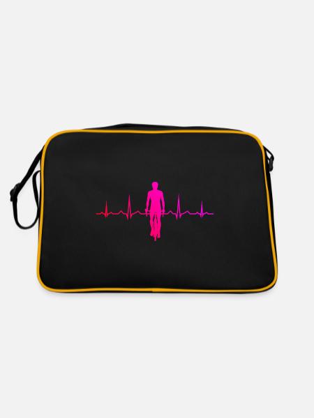 Cyclisme Cyclisme Vélo Femme - Sac Retro - noir/or - Dos