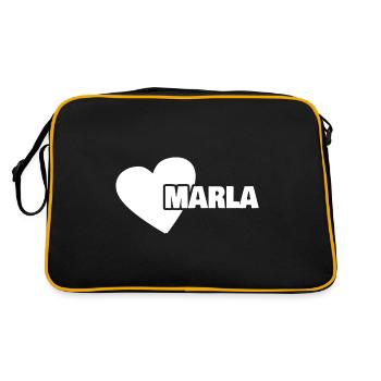 First name Marla - Retro Bag - black/gold - Back