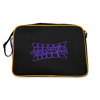 Geschenk für Agatha - Retro Tasche - Schwarz/Gold - Hinten