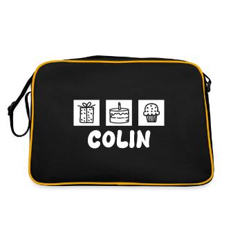 Cadeau pour Colin - Sac Retro - noir/or - Dos