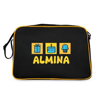 Cadeau pour Almina - Sac Retro - noir/or - Dos