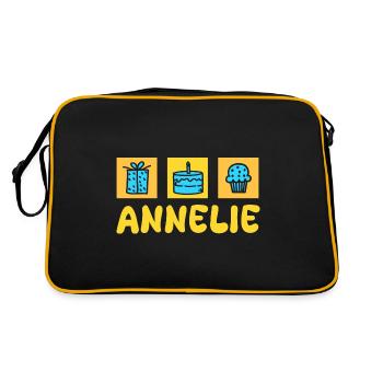 Annelie - Sac Retro - noir/or - Dos
