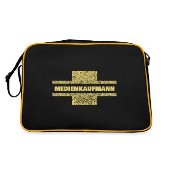 Profession : Commis aux médias - Sac Retro - noir/or - Dos