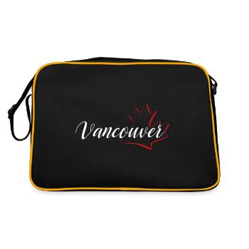 Feuille d'érable de Vancouver - Sac Retro - noir/or - Dos