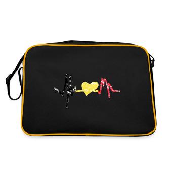 Herz Belgien Belgium - Sac Retro - noir/or - Dos
