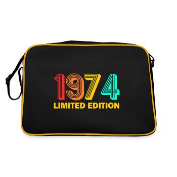 1974 born Born 1974 Gift Birthday - Retro Bag - black/gold - Back