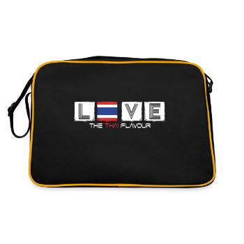 thaïlande thai love bangkok baht thaïlande drapeau - Sac Retro - noir/or - Dos