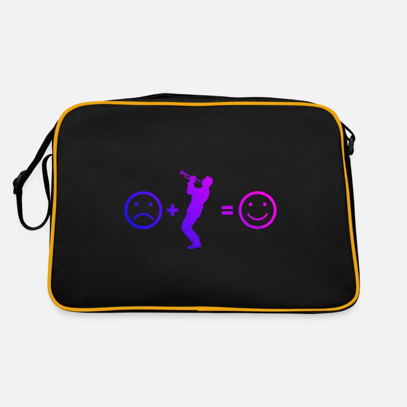 Trumpet Player Trompeter Trompete Jazz Trompeter - Retro Tasche - Schwarz/Gold