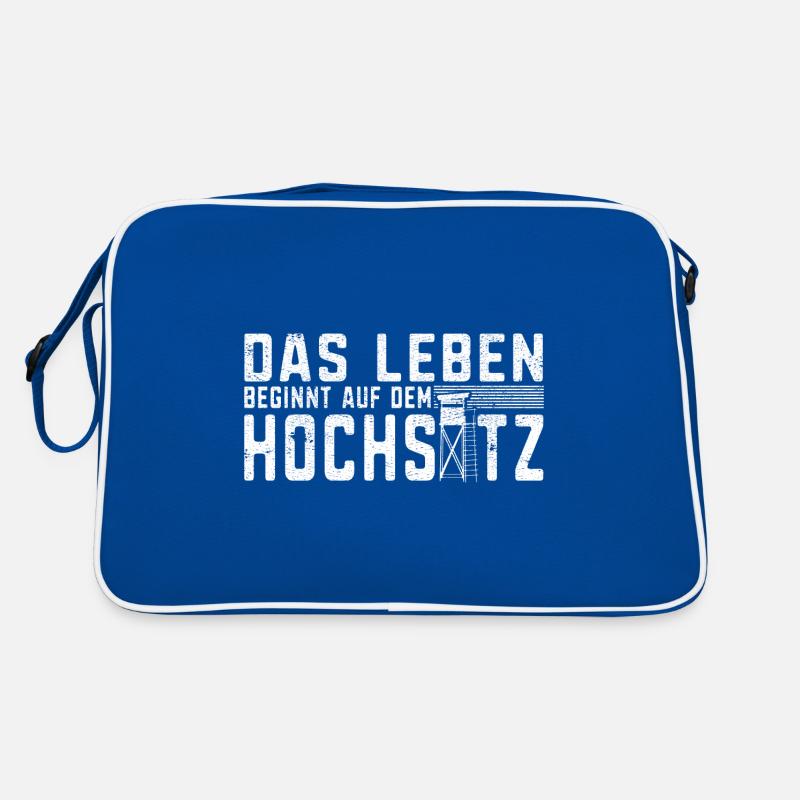 Jäger Das Leben beginnt auf dem Hochsitz Jägd Retro Tasche