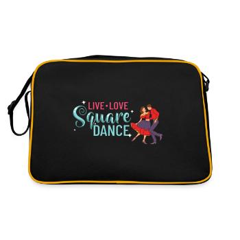 Square Dance Music Caller Folk Dance Dancer Usa - Retro Bag - black/gold - Back