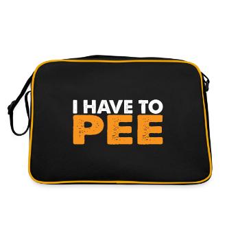 I Have To Pee 26 - Retro Bag - black/gold - Back