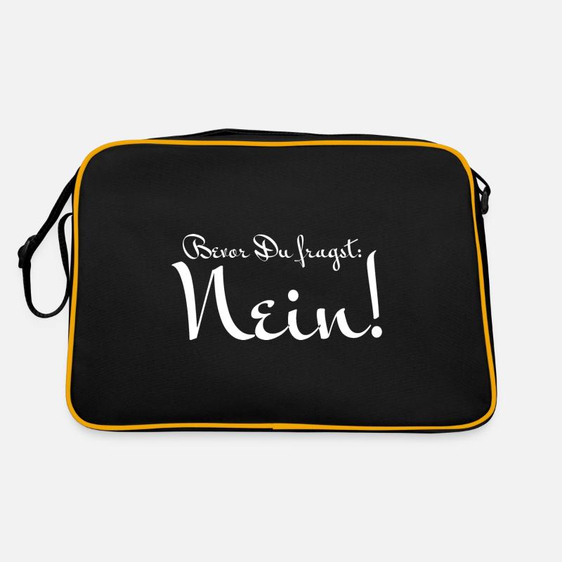 Bevor Du fragst: NEIN! Retro Tasche