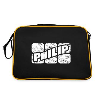 Cadeau pour Philip - Sac Retro - noir/or - Dos