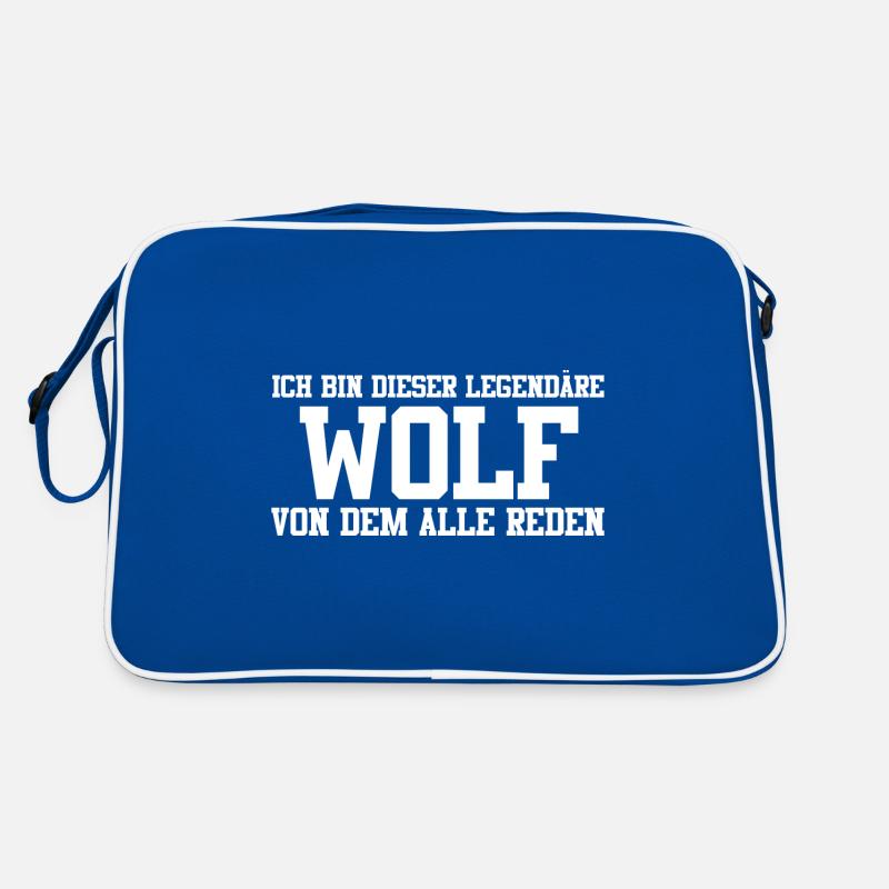 Wolf Name Design Retro Tasche