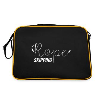 Rope Skipping Rope Design für Seilspringer - Retro Tasche - Schwarz/Gold - Hinten