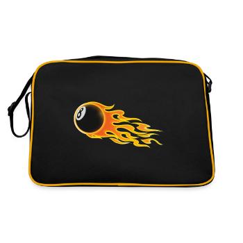 8, billard, billard, billard - Sac Retro - noir/or - Dos
