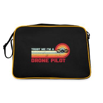 Trust Me I’m A Drone Pilot Drone Drone cadeau - Sac Retro - noir/or - Dos
