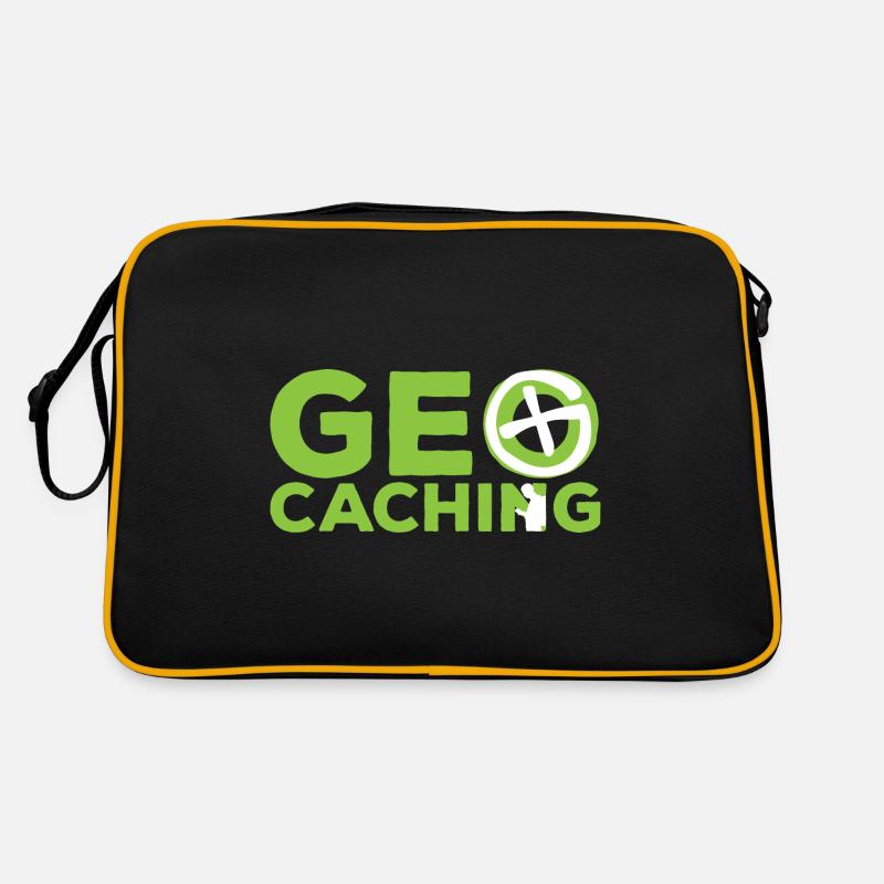 Geocaching Freizeit im Namen Retro Tasche