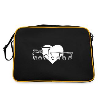 Train Railway Railway Trains Train drivers - Retro Bag - black/gold - Back