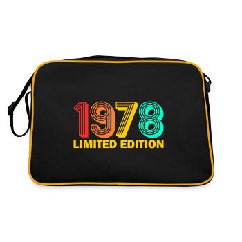 1978 né Né 1978 Cadeau Anniversaire - Sac Retro - noir/or - Dos