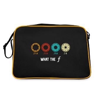 Photography Camera Lens Focus What The F - Retro Bag - black/gold - Back