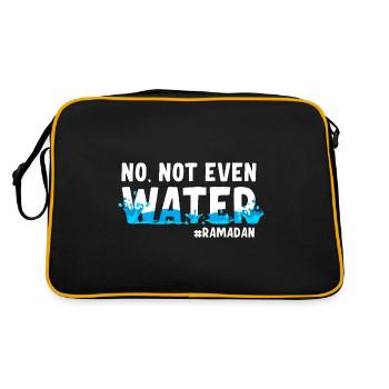 Nein nicht einmal Wasser Ramadan - Retro Tasche - Schwarz/Gold - Hinten