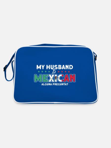 Mexique Mexican Roots Cadeau - Sac Retro - bleu/blanc - Dos