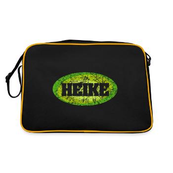 heike - Retro Tasche - Schwarz/Gold - Hinten