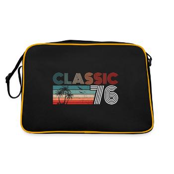 46 Year Old Birthday 2022 Classic 1976 46 Birthday - Retro Tasche - Schwarz/Gold - Hinten