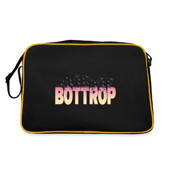 Bottrop Germany City Font Birds Skyline - Retro Bag - black/gold - Back