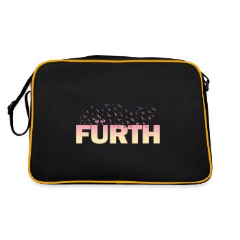 Fuerth Allemagne Ville Police Oiseaux Skyline - Sac Retro - noir/or - Dos