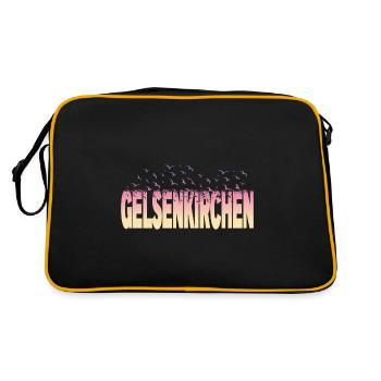 Gelsenkirchen Allemagne Ville Police Oiseaux - Sac Retro - noir/or - Dos
