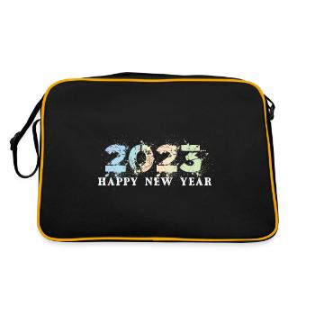 Happy New Year 2023 New Year's Eve Christmas - Retro Bag - black/gold - Back