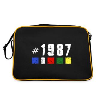 1987 Vintage Anniversaire Rétro Anniversaire « Nouveau Tibet » - Sac Retro - noir/or - Dos