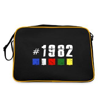 1982 Retro Birthday Vintage Anniversary New Tibet - Retro Bag - black/gold - Back