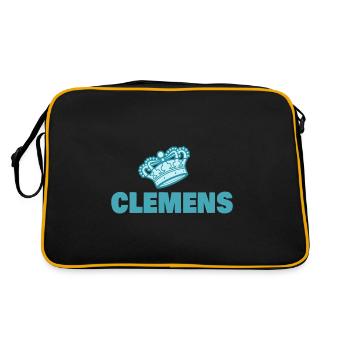 First name Clemens - Retro Bag - black/gold - Back