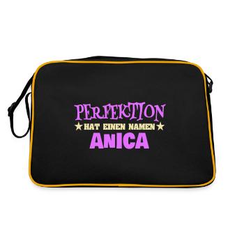 Perfektion Anica - Retro Tasche - Schwarz/Gold - Hinten