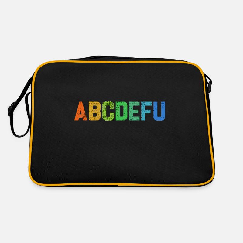 Funny ABCDEFU Graphic For Sarcastic Adults Retro Bag