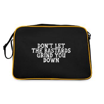 Don't Let The Bastards Grind You Down 3 - Retro Bag - black/gold - Back